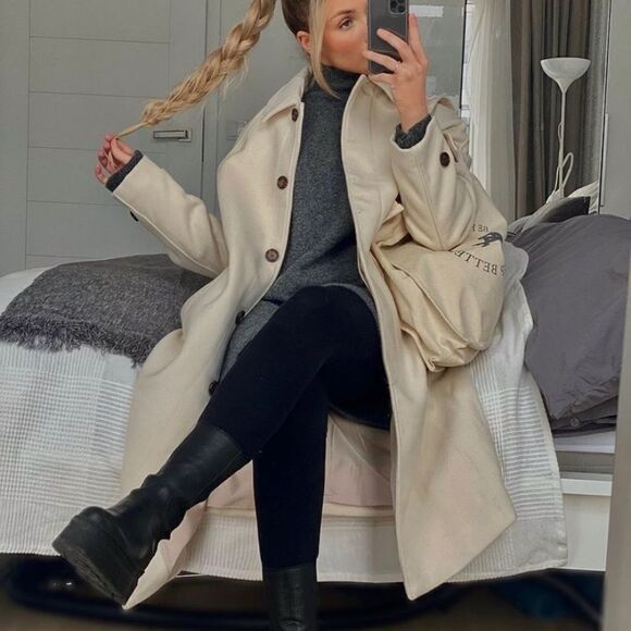 Collared coat H&M side pockets new - Picture 3 of 10